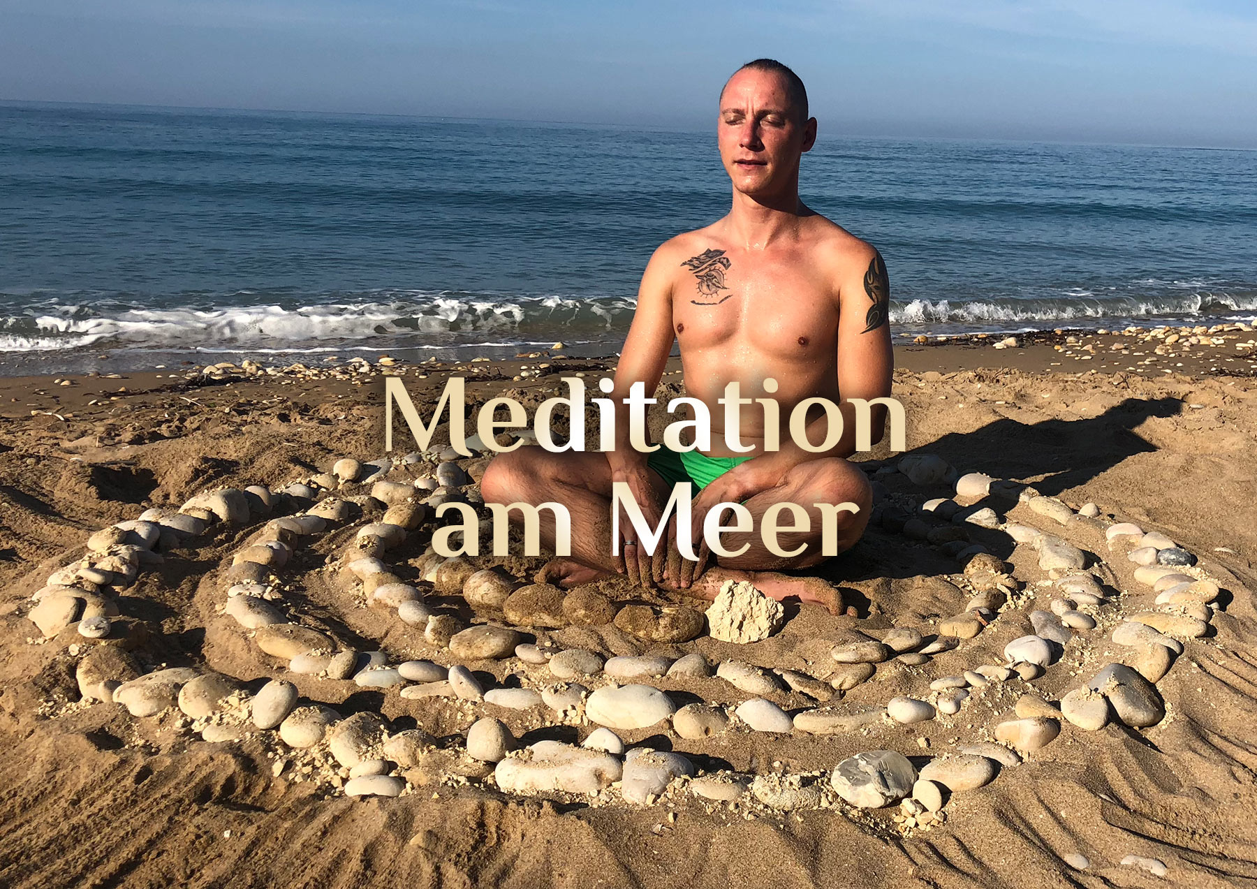 Meditation 🧘🏼‍♂️ in der Steinspirale 🌀 | Elementare Meditation 🧘🏻‍♀️ | Meditation am Meer 🌊