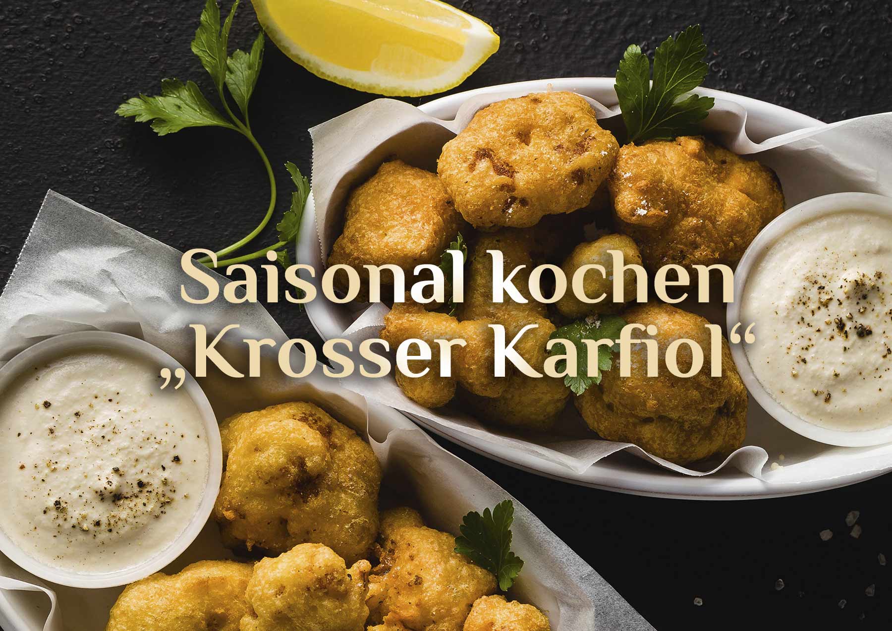 Blumenkohl Bissen 🥦 Vegetarische “Wings” 🥦 Krosser Karfiol